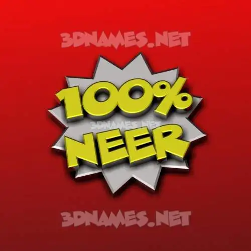 neer in 100 Percent style - 3D name wallpaper neer in 100 Percent style - 3D name wallpaper