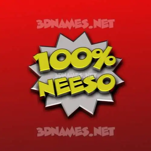 neeso in 100 Percent style - 3D name wallpaper