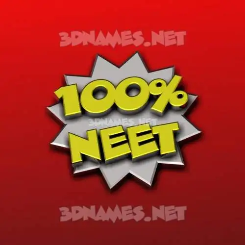 neet in 100 Percent style - 3D name wallpaper