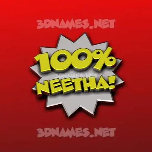 neetha in 100 Percent style - 3D name wallpaper neetha in 100 Percent style - 3D name wallpaper
