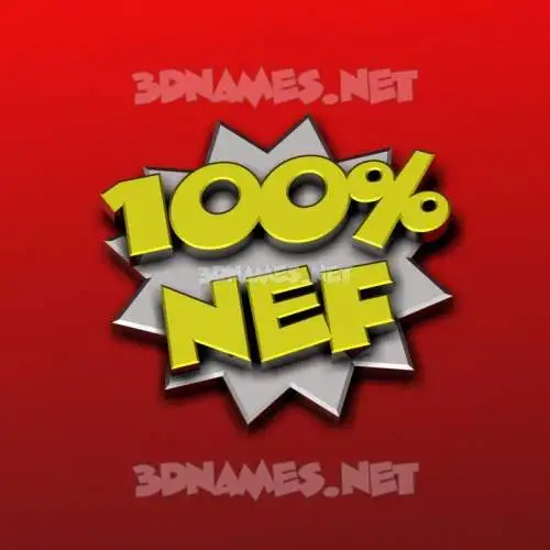 nef in 100 Percent style - 3D name wallpaper