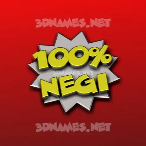negi in 100 Percent style - 3D name wallpaper negi in 100 Percent style - 3D name wallpaper