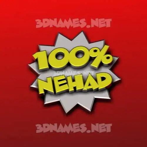 nehad in 100 Percent style - 3D name wallpaper