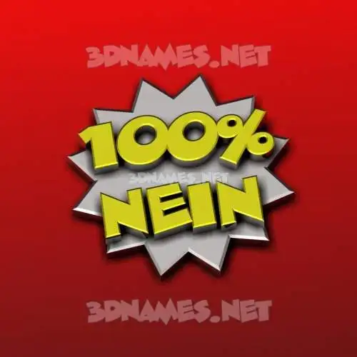 nein in 100 Percent style - 3D name wallpaper nein in 100 Percent style - 3D name wallpaper