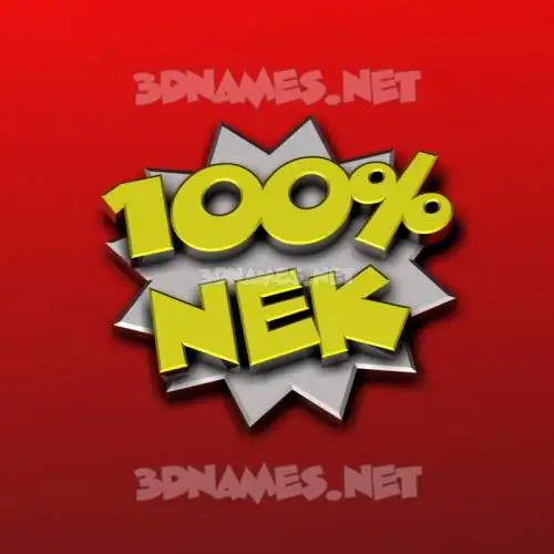 nek in 100 Percent style - 3D name wallpaper nek in 100 Percent style - 3D name wallpaper