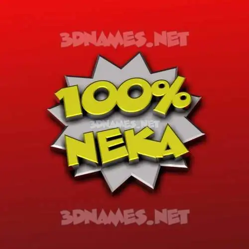 neka in 100 Percent style - 3D name wallpaper neka in 100 Percent style - 3D name wallpaper