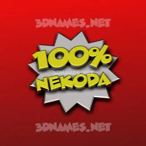nekoda in 100 Percent style - 3D name wallpaper nekoda in 100 Percent style - 3D name wallpaper