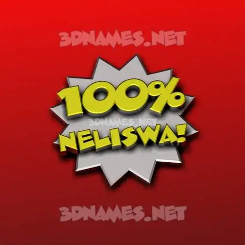 neliswa in 100 Percent style - 3D name wallpaper neliswa in 100 Percent style - 3D name wallpaper