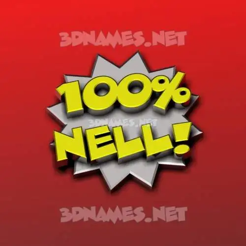 nell in 100 Percent style - 3D name wallpaper