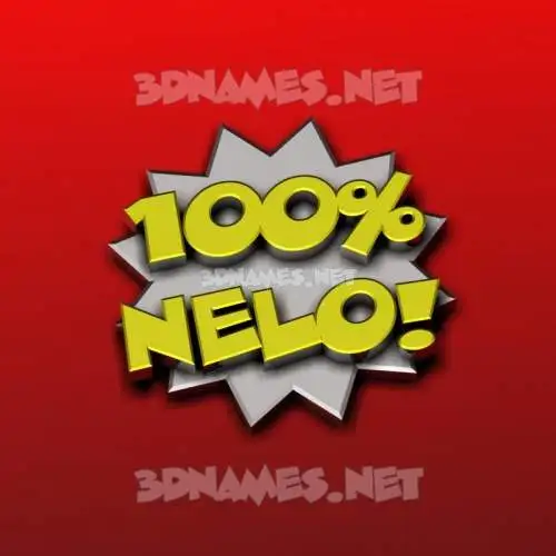 nelo in 100 Percent style - 3D name wallpaper nelo in 100 Percent style - 3D name wallpaper