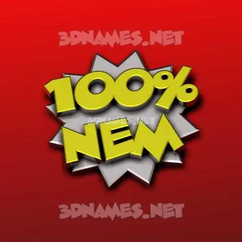 nem in 100 Percent style - 3D name wallpaper