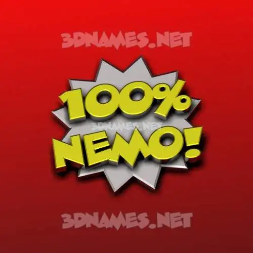 nemo in 100 Percent style - 3D name wallpaper nemo in 100 Percent style - 3D name wallpaper