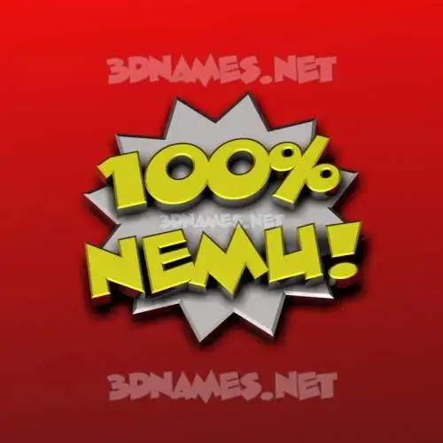 nemu in 100 Percent style - 3D name wallpaper nemu in 100 Percent style - 3D name wallpaper