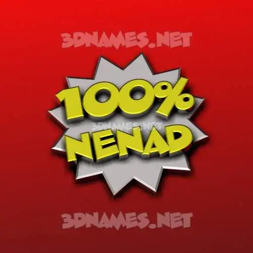 nenad in 100 Percent style - 3D name wallpaper nenad in 100 Percent style - 3D name wallpaper