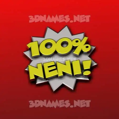 neni in 100 Percent style - 3D name wallpaper