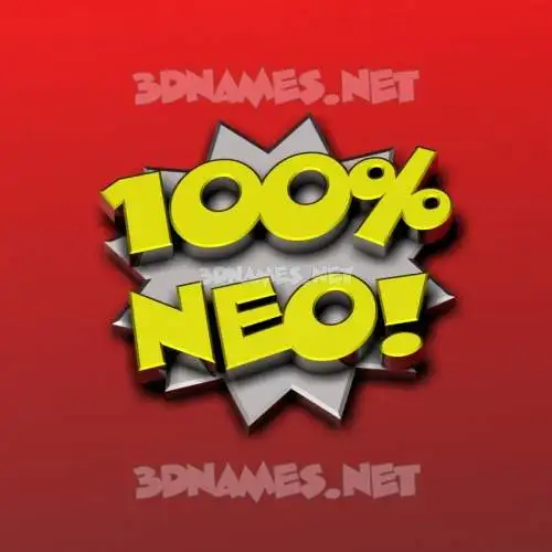 neo in 100 Percent style - 3D name wallpaper neo in 100 Percent style - 3D name wallpaper