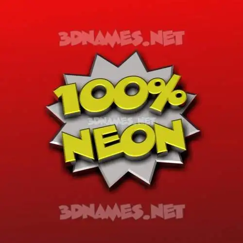 neon in 100 Percent style - 3D name wallpaper