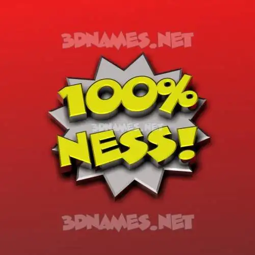 ness in 100 Percent style - 3D name wallpaper