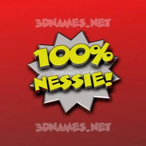 nessie in 100 Percent style - 3D name wallpaper nessie in 100 Percent style - 3D name wallpaper