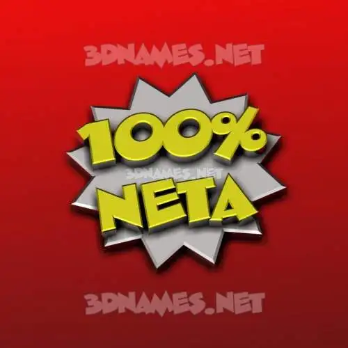 neta in 100 Percent style - 3D name wallpaper neta in 100 Percent style - 3D name wallpaper