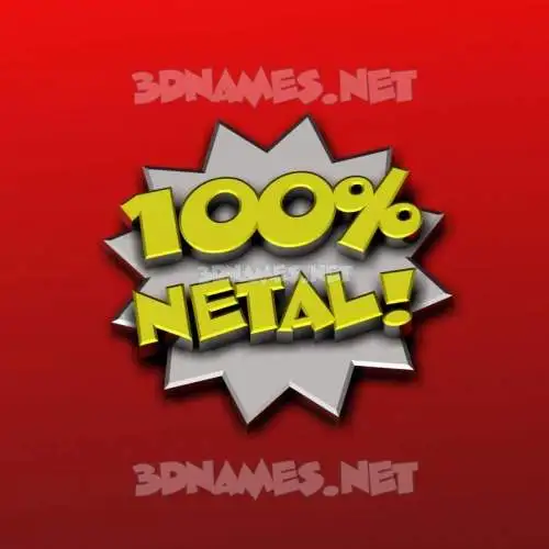 netal in 100 Percent style - 3D name wallpaper netal in 100 Percent style - 3D name wallpaper