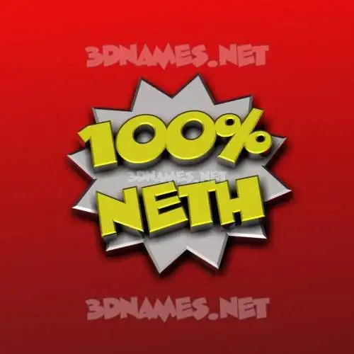 neth in 100 Percent style - 3D name wallpaper neth in 100 Percent style - 3D name wallpaper