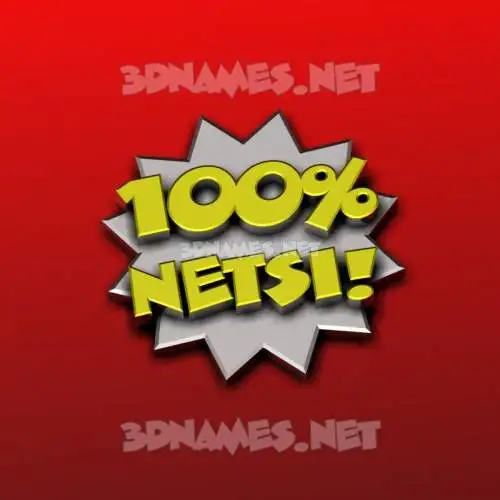 netsi in 100 Percent style - 3D name wallpaper
