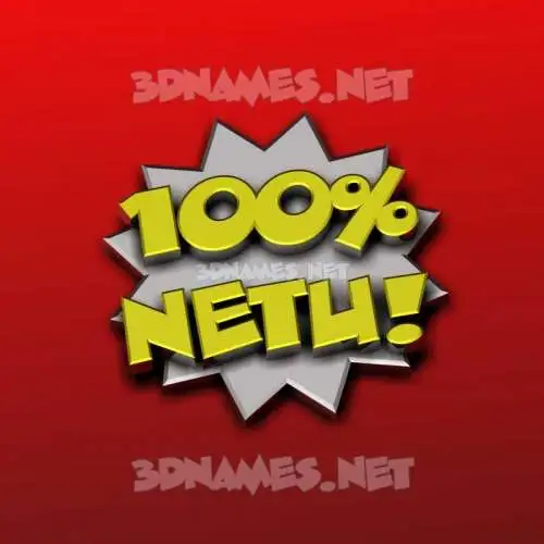 netu in 100 Percent style - 3D name wallpaper netu in 100 Percent style - 3D name wallpaper