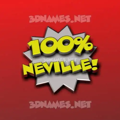 neville in 100 Percent style - 3D name wallpaper