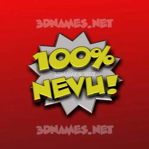 nevu in 100 Percent style - 3D name wallpaper nevu in 100 Percent style - 3D name wallpaper