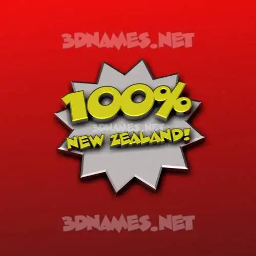 new zealand in 100 Percent style - 3D name wallpaper