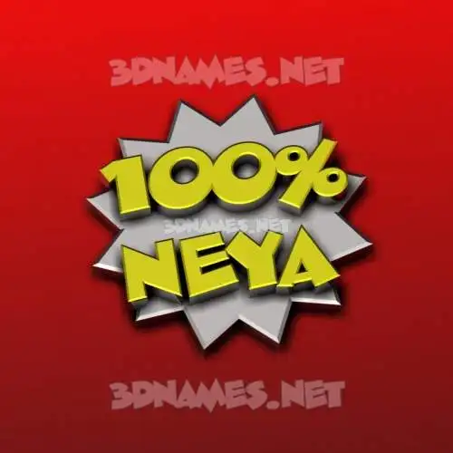 neya in 100 Percent style - 3D name wallpaper