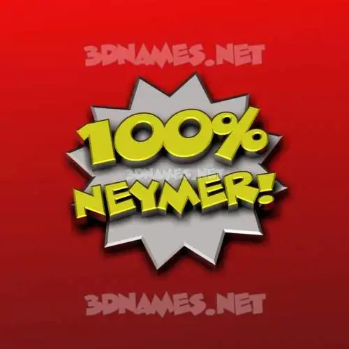 neymer in 100 Percent style - 3D name wallpaper neymer in 100 Percent style - 3D name wallpaper