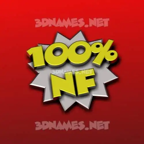 nf in 100 Percent style - 3D name wallpaper nf in 100 Percent style - 3D name wallpaper