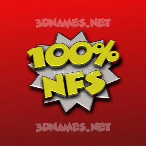 nfs in 100 Percent style - 3D name wallpaper