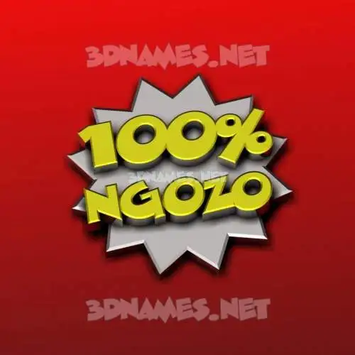 ngozo in 100 Percent style - 3D name wallpaper