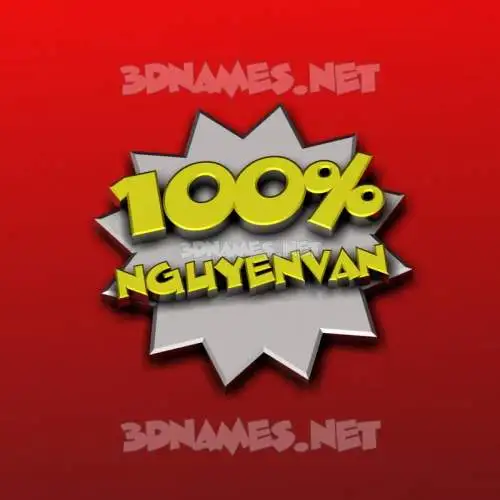 nguyenvan in 100 Percent style - 3D name wallpaper