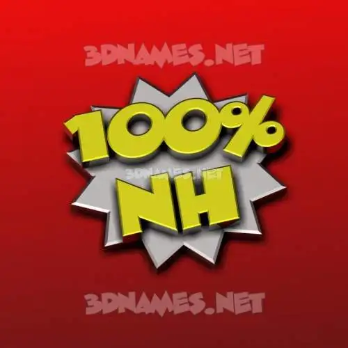 nh in 100 Percent style - 3D name wallpaper