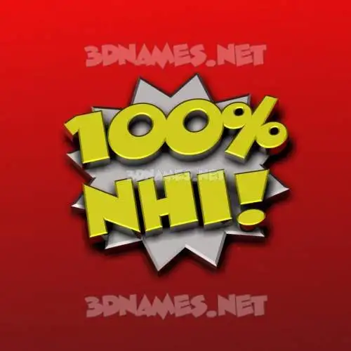 nhi in 100 Percent style - 3D name wallpaper