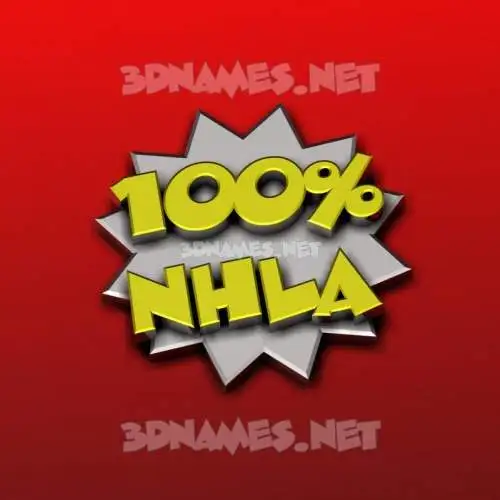 nhla in 100 Percent style - 3D name wallpaper
