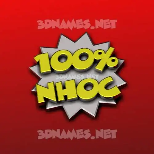 nhoc in 100 Percent style - 3D name wallpaper nhoc in 100 Percent style - 3D name wallpaper