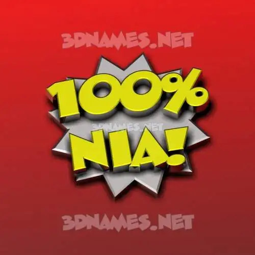 nia in 100 Percent style - 3D name wallpaper nia in 100 Percent style - 3D name wallpaper
