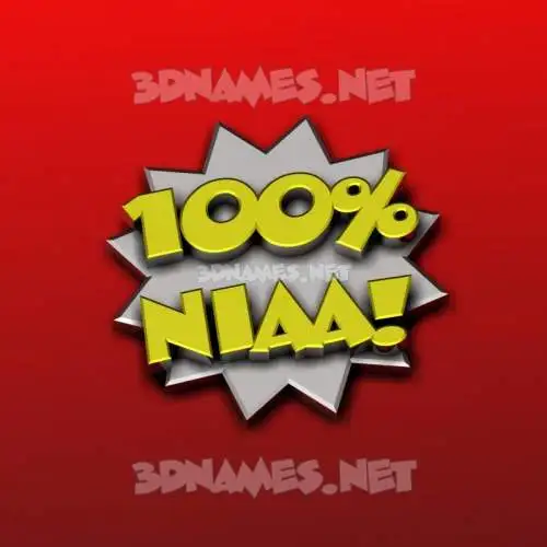 niaa in 100 Percent style - 3D name wallpaper niaa in 100 Percent style - 3D name wallpaper