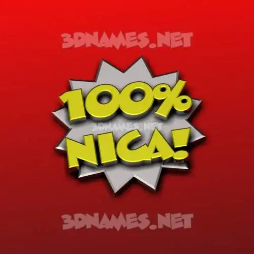 nica in 100 Percent style - 3D name wallpaper nica in 100 Percent style - 3D name wallpaper