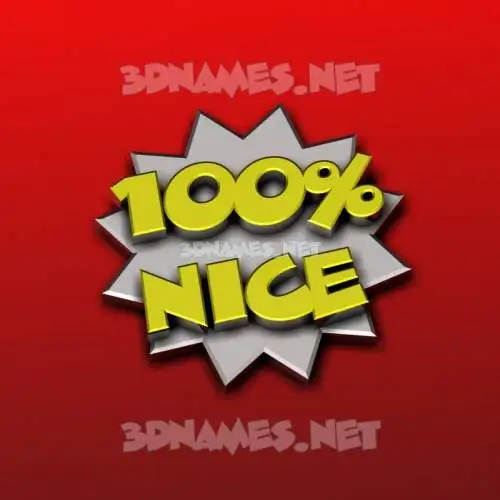 nice in 100 Percent style - 3D name wallpaper nice in 100 Percent style - 3D name wallpaper