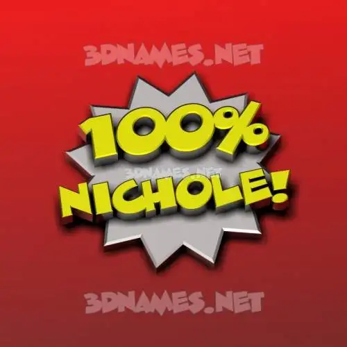 nichole in 100 Percent style - 3D name wallpaper nichole in 100 Percent style - 3D name wallpaper