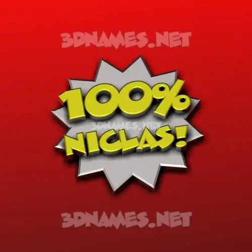niclas in 100 Percent style - 3D name wallpaper niclas in 100 Percent style - 3D name wallpaper
