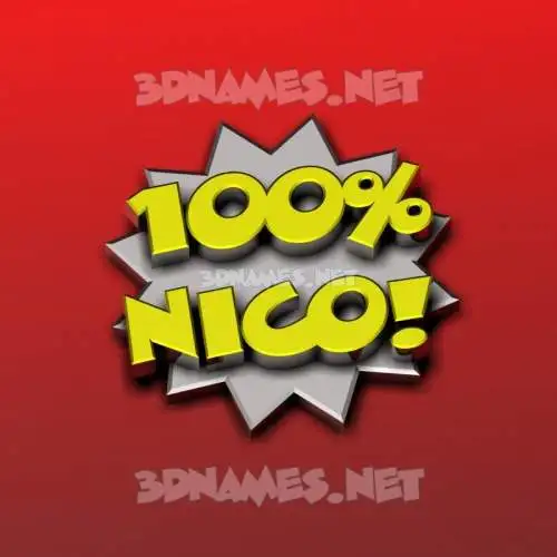 nico in 100 Percent style - 3D name wallpaper nico in 100 Percent style - 3D name wallpaper