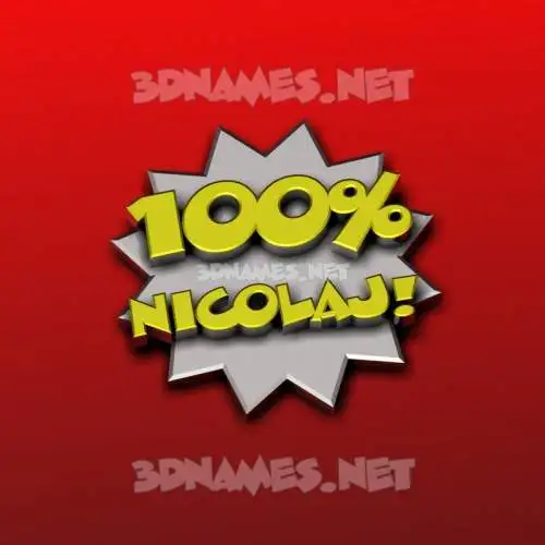 nicolaj in 100 Percent style - 3D name wallpaper nicolaj in 100 Percent style - 3D name wallpaper