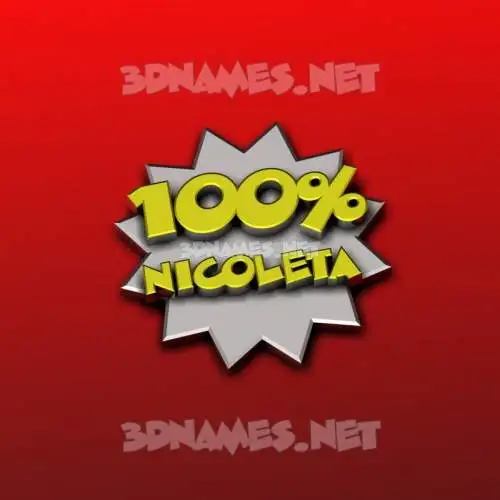 nicoleta in 100 Percent style - 3D name wallpaper nicoleta in 100 Percent style - 3D name wallpaper